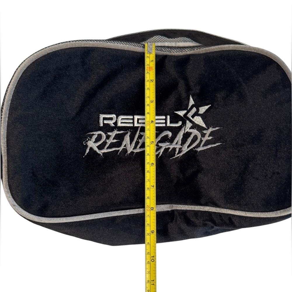 NEW Cheer Rebel Renegade Shoe Bag Black Velour & Mesh Zip Closure Bag Only - Picture 7 of 8